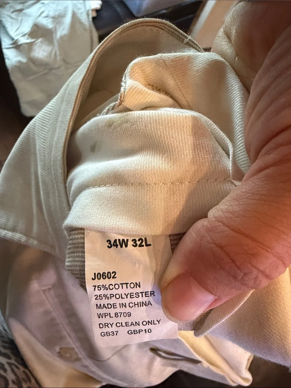 Geoffrey Beene Men's Cream Dress Pants